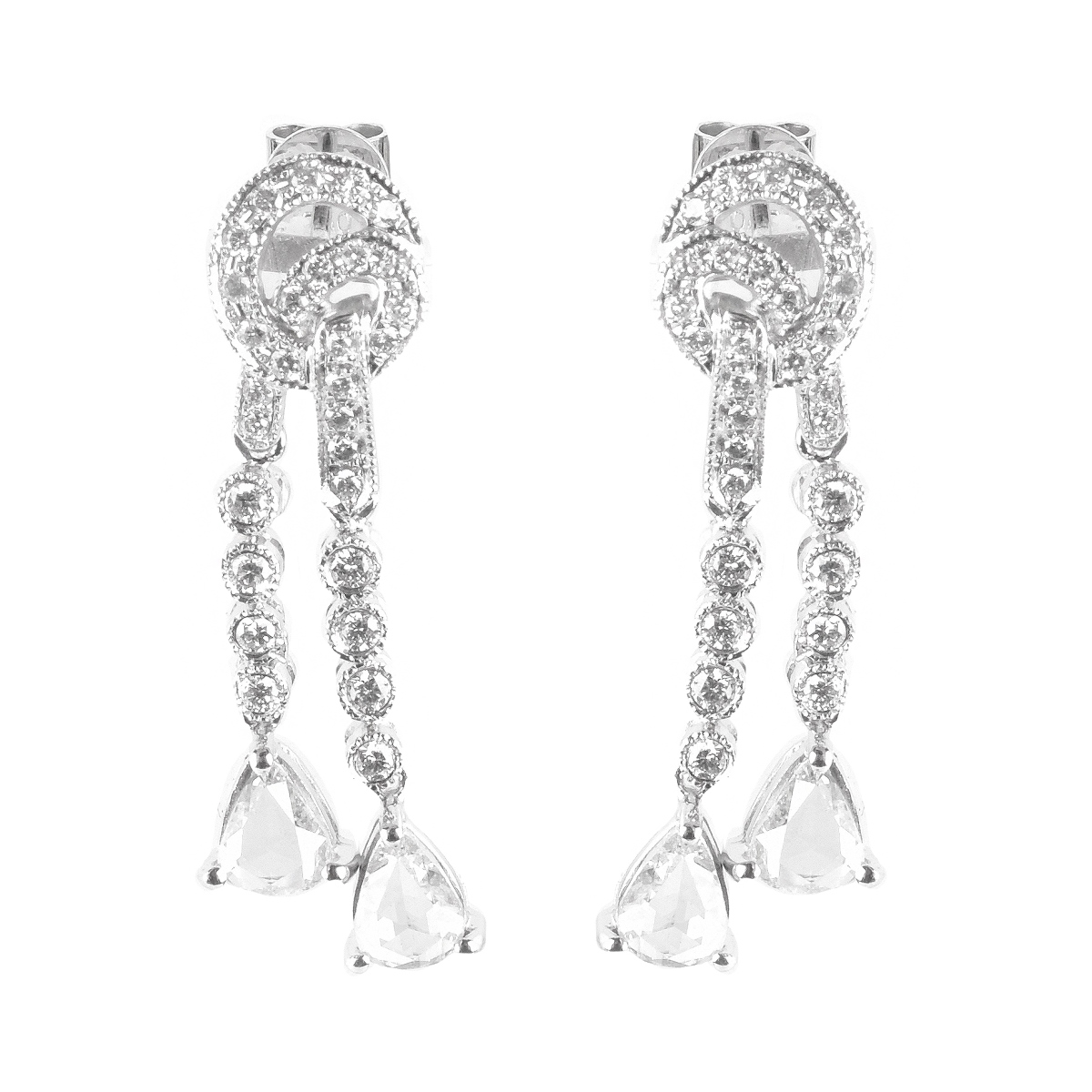 Diamond and 18K Earrings