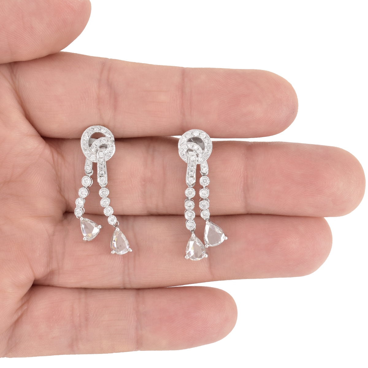 Diamond and 18K Earrings