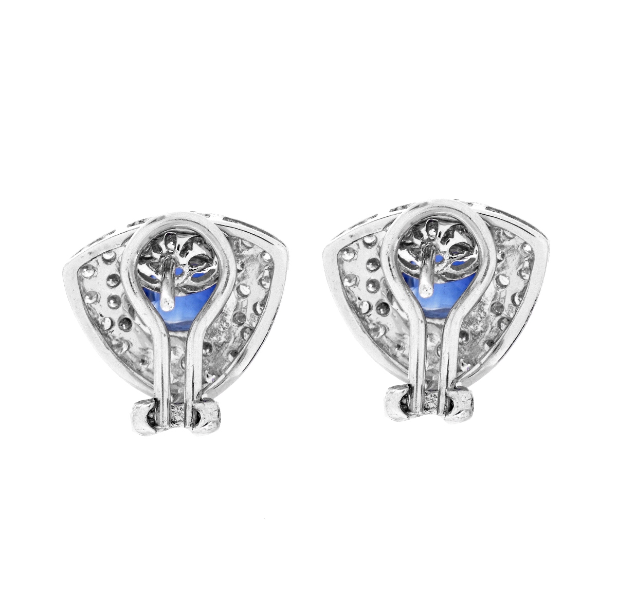 Sapphire, Diamond and 18K Earrings