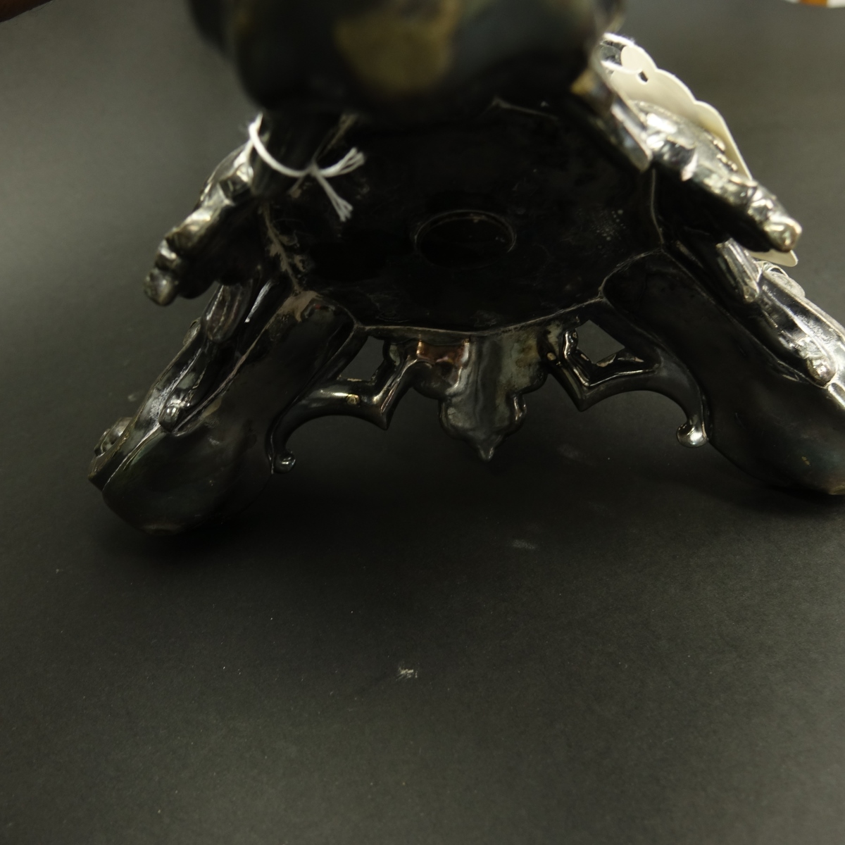 19th C. Silver Over Bronze Epergne Centerpiece