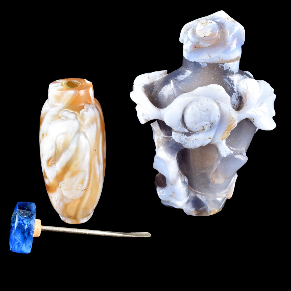 19th Century Chinese Chalcedony Snuff Bottles