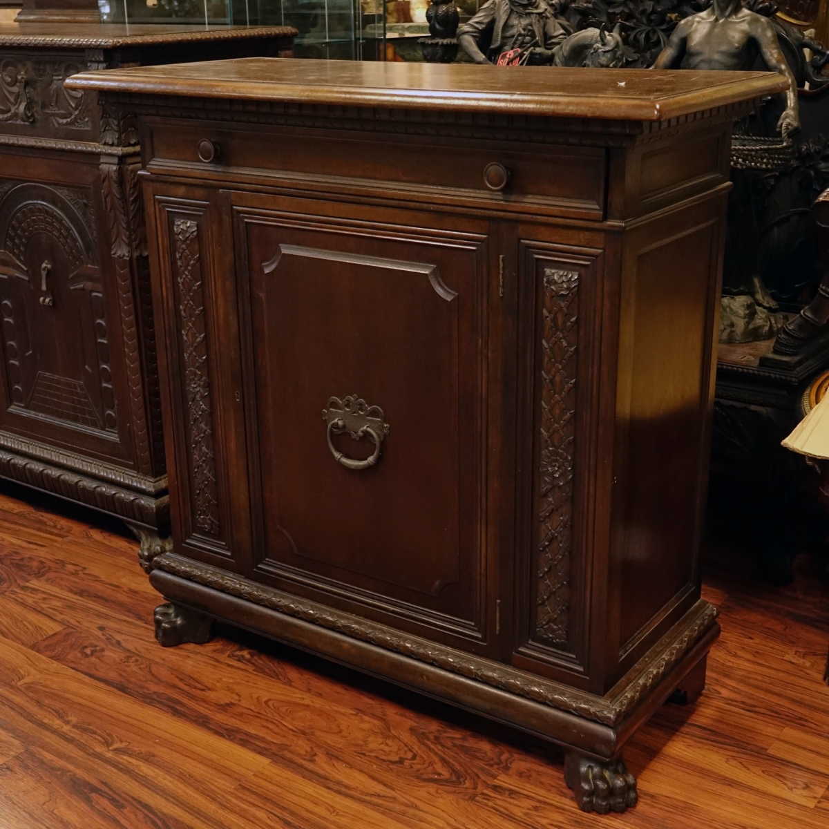 19th Century Renaissance Carved Walnut Cabinet