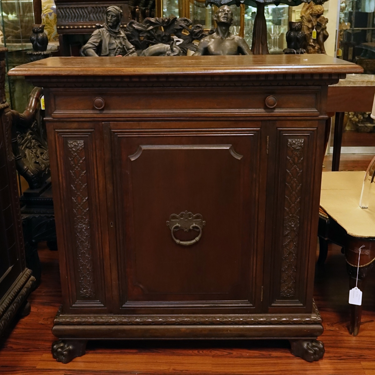 19th Century Renaissance Carved Walnut Cabinet