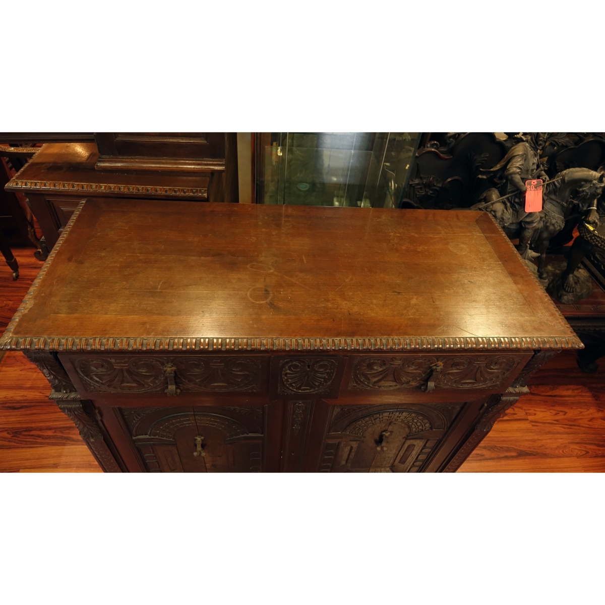 19th Century Renaissance Carved Walnut Cabinet