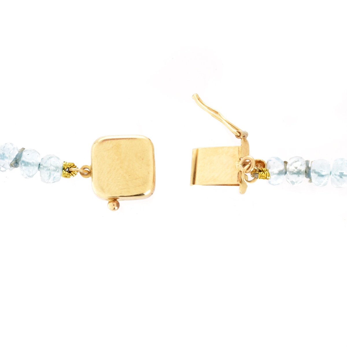 Aquamarine, Diamond and 14K Pendant Necklace