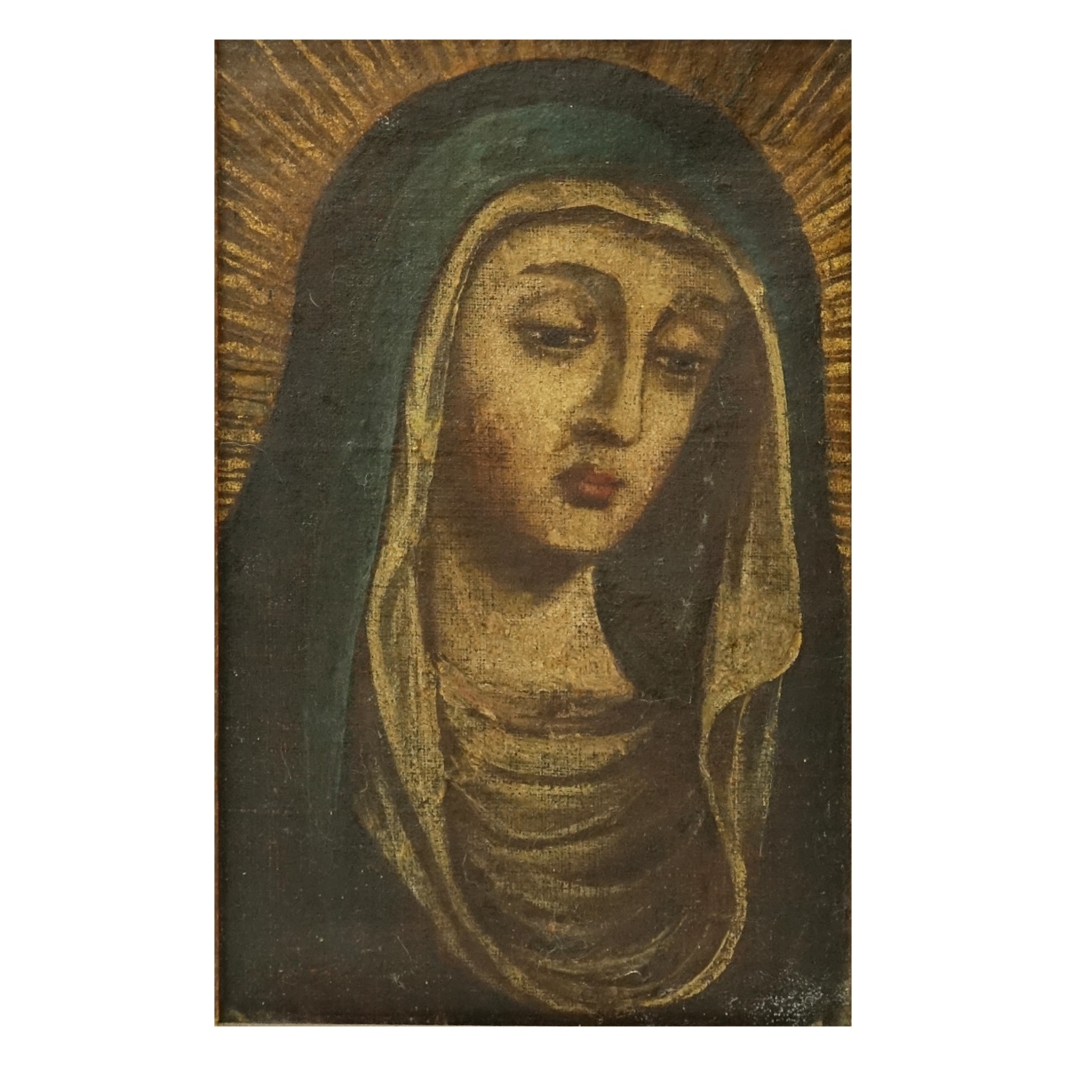 Cusco School Oil On Canvas "Madonna"