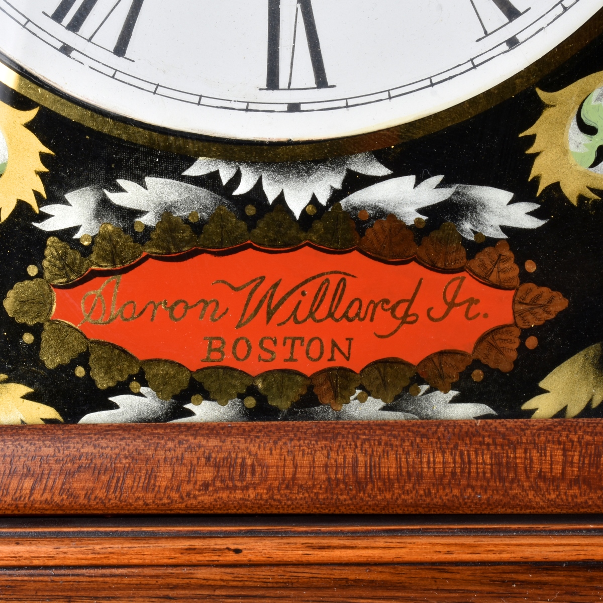 Aaron Willard Jr. Reverse Painted Clock