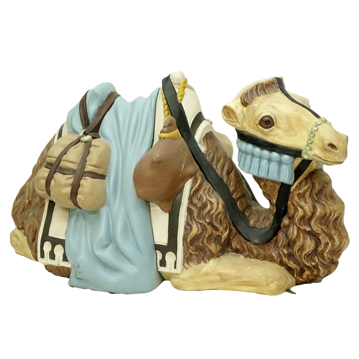 Large Roz Hand Painted Pottery Figure of a Camel