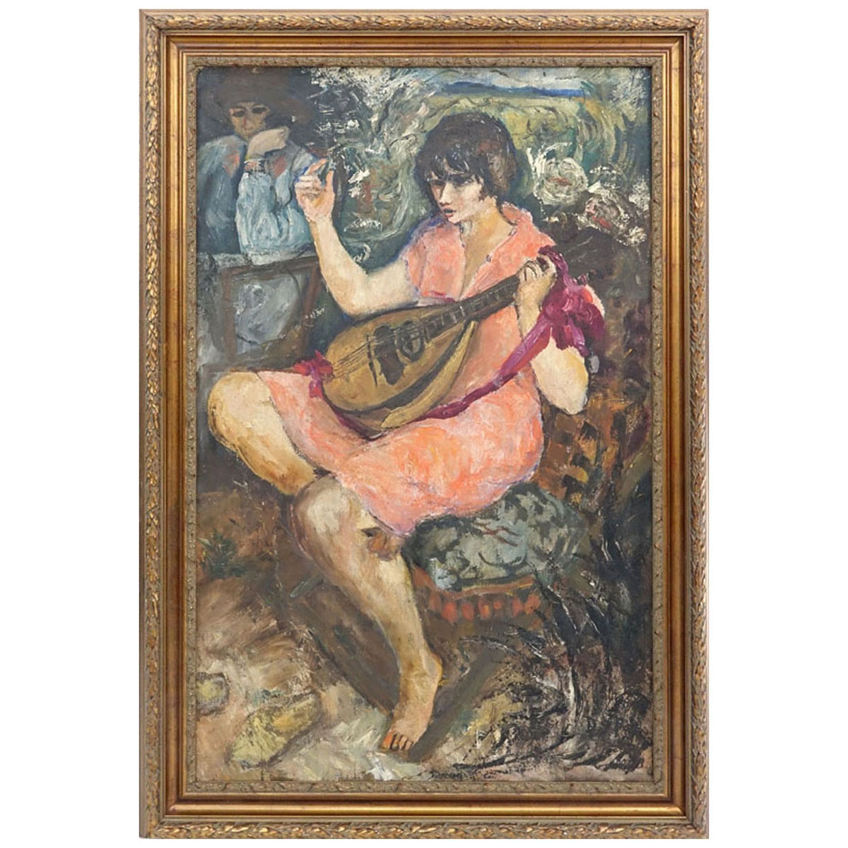 after: Marcel Dyf, French (1899-1985) Oil on Canvas, Woman Playin