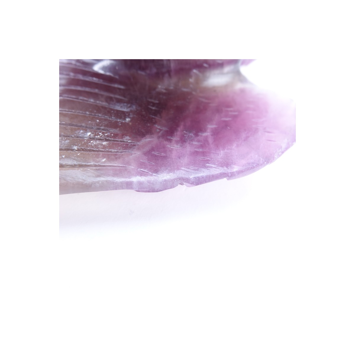 Amethyst Carved Sculpture of a Eagle Perched on Branch. A few nic