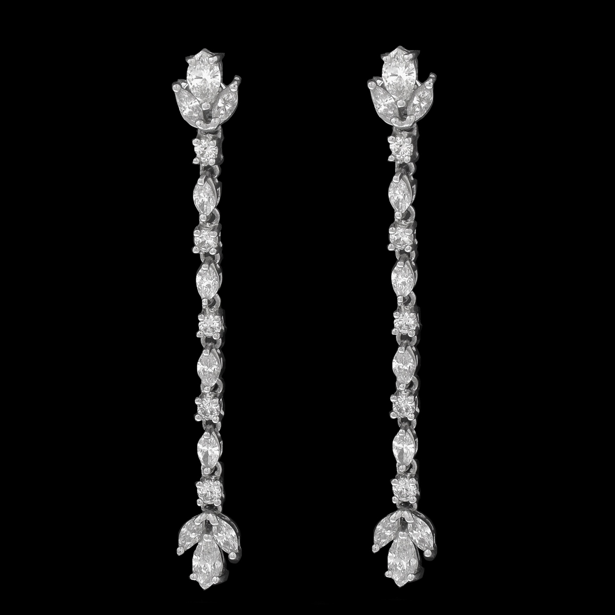 Diamond and Platinum Earrings