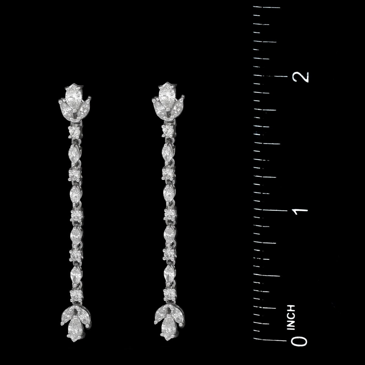 Diamond and Platinum Earrings