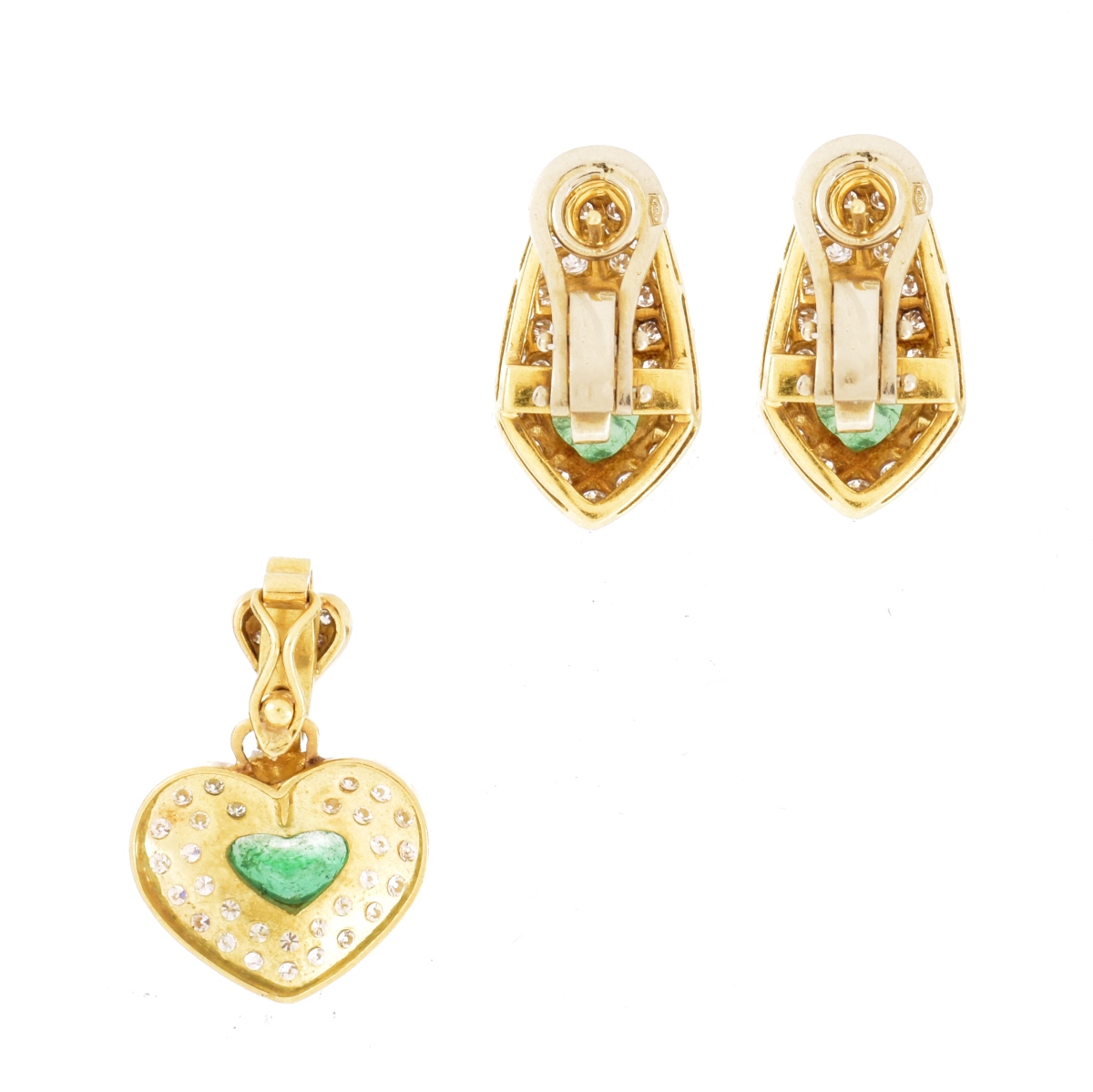 Emerald, Diamond and 18K Suite