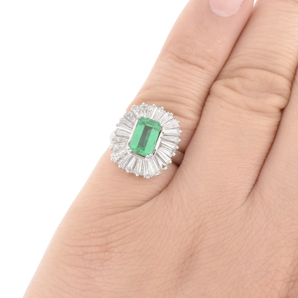 Emerald and Diamond Ring