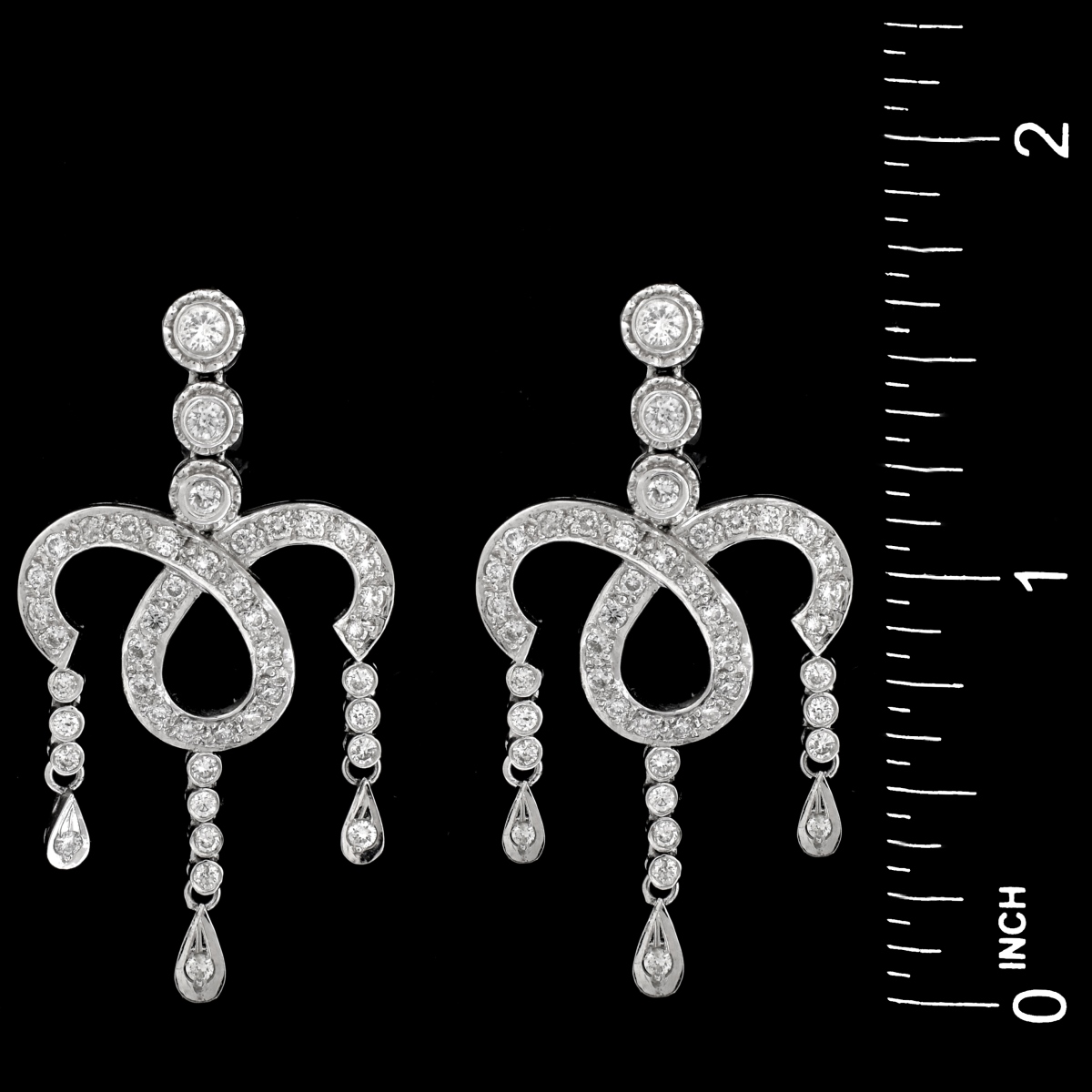 Diamond and 18K Chandelier Earrings