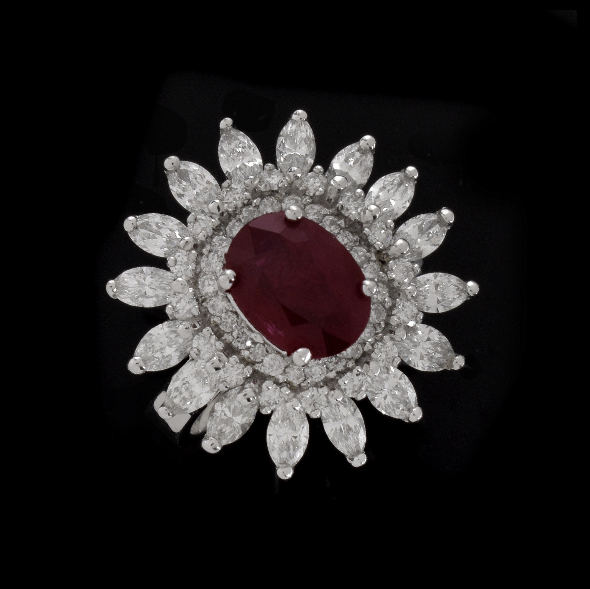 Ruby, Diamond and 18K Ring