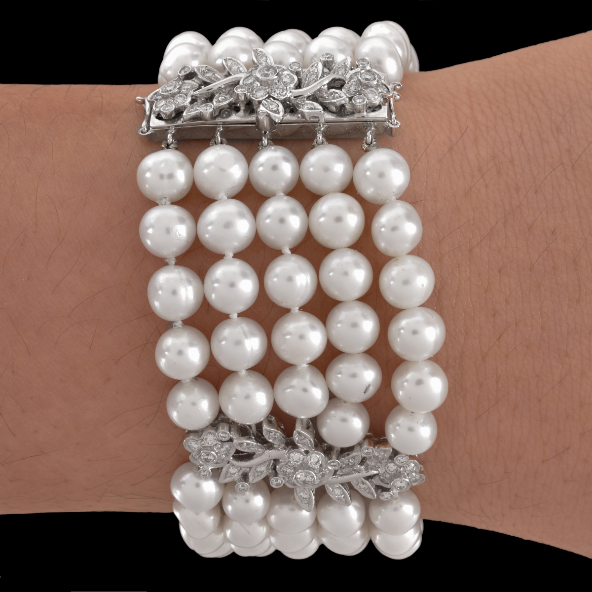 Pearl, Diamond and 18K Bracelet