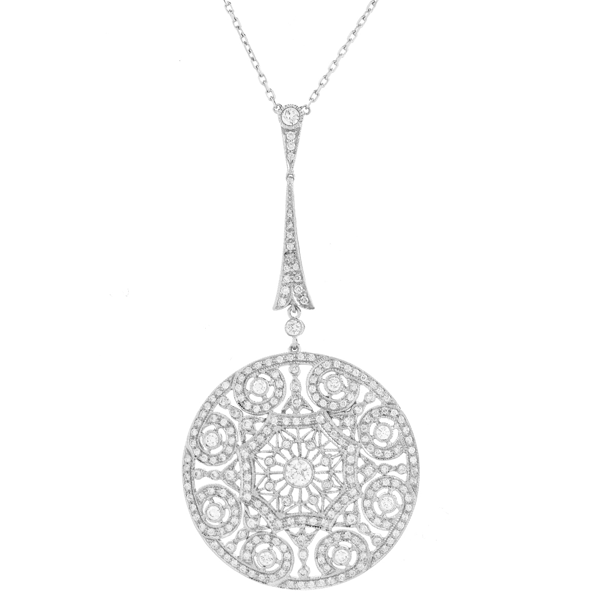 Diamond and 18K Pendant Necklace