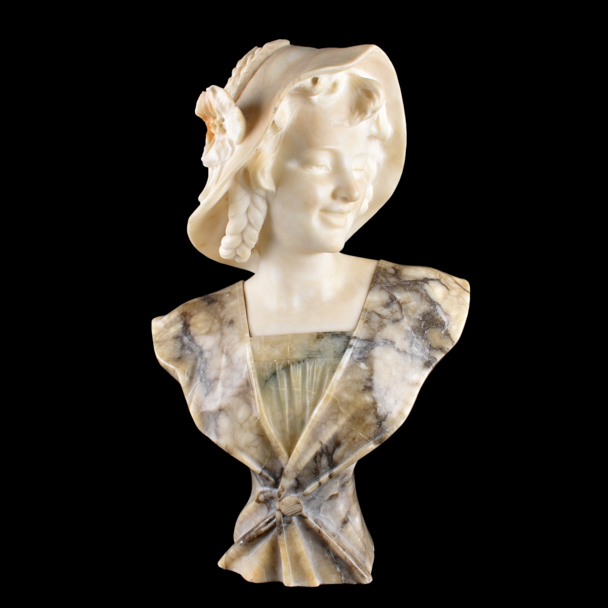 Prof. E. Montony (19/20th C.) Marble Sculpture