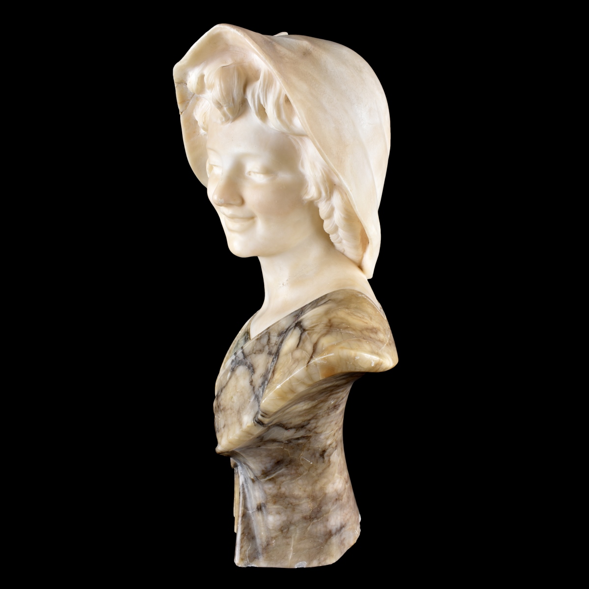 Prof. E. Montony (19/20th C.) Marble Sculpture