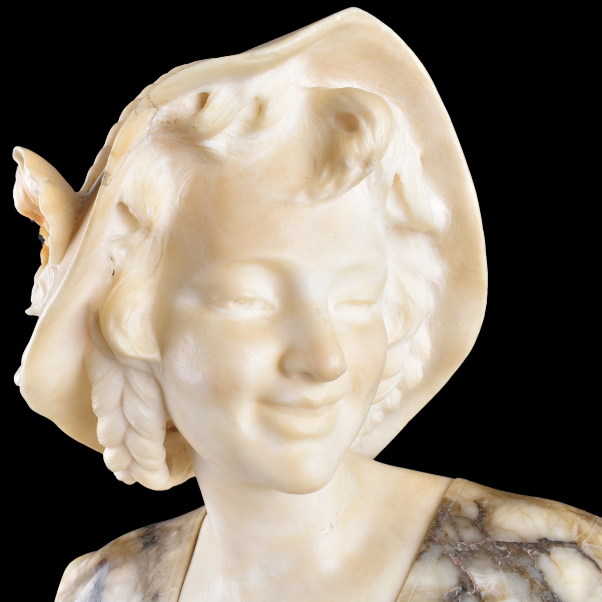 Prof. E. Montony (19/20th C.) Marble Sculpture