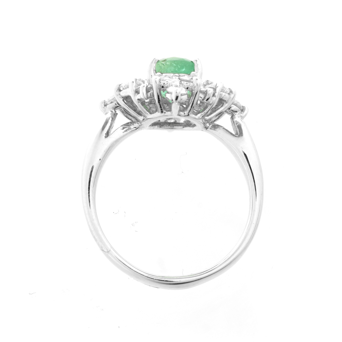 Emerald, Diamond and 18K Ring