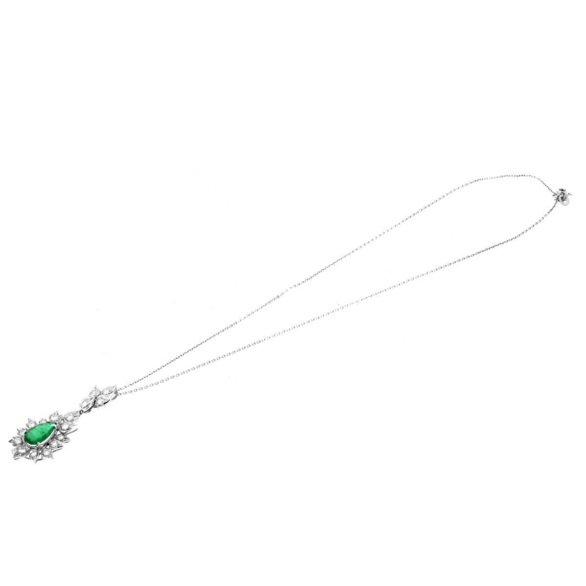 Emerald, Diamond and 18K Necklace