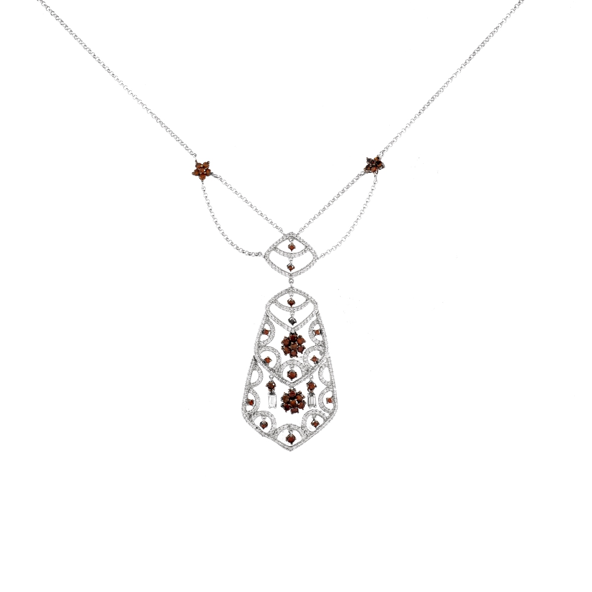 3.21ct TW Diamond and 18K Necklace