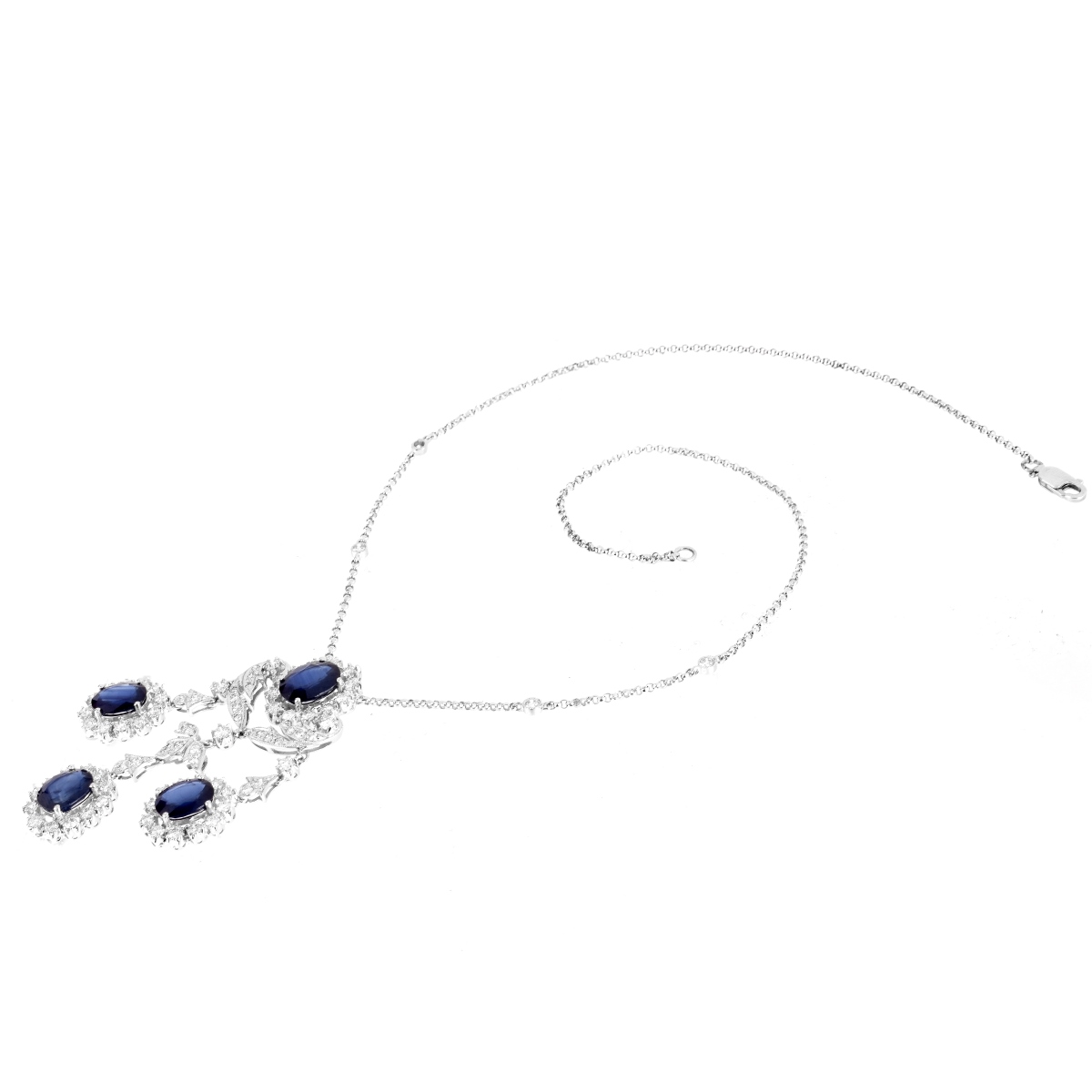 Sapphire, Diamond and 18K Necklace