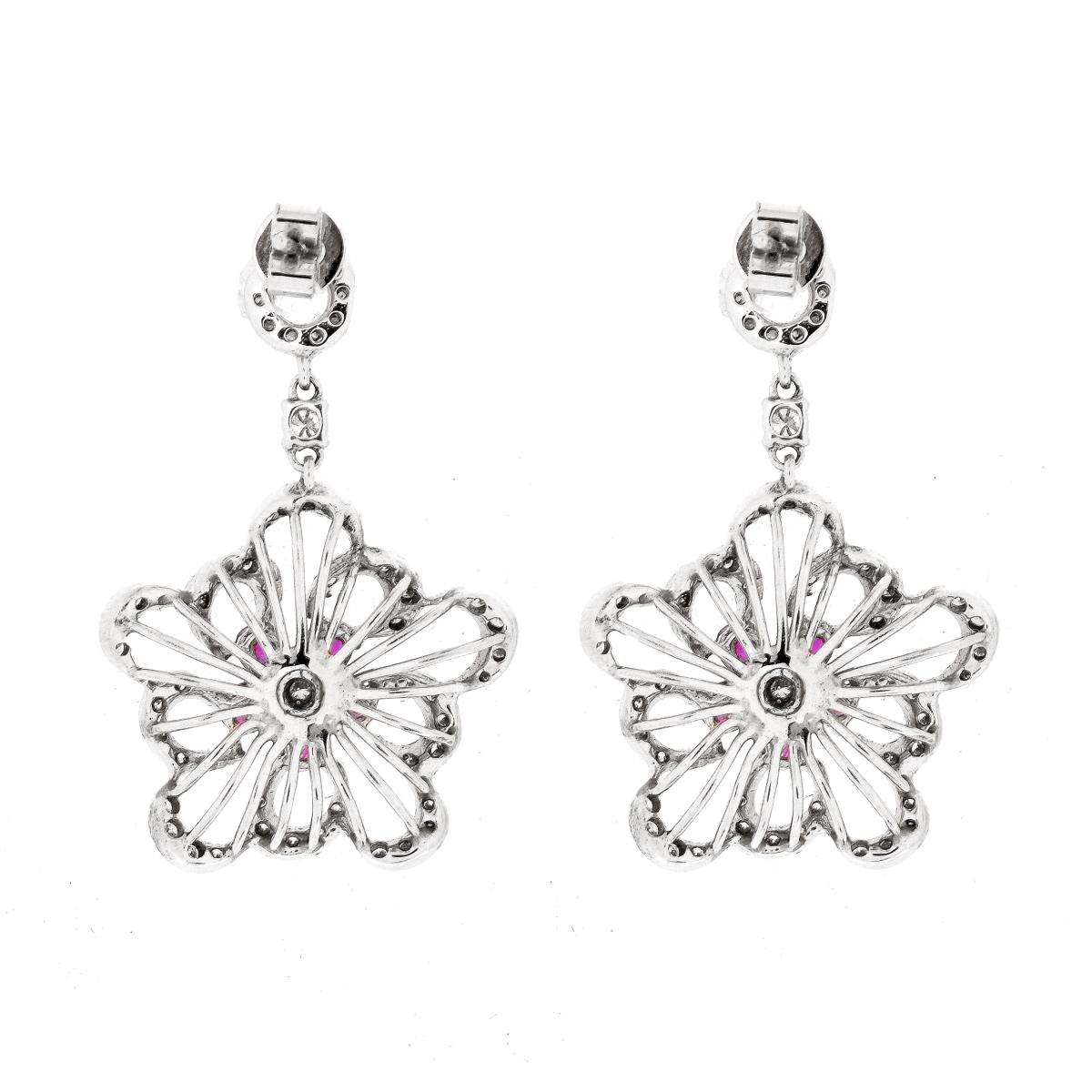 Ruby, Diamond and 18K Earrings