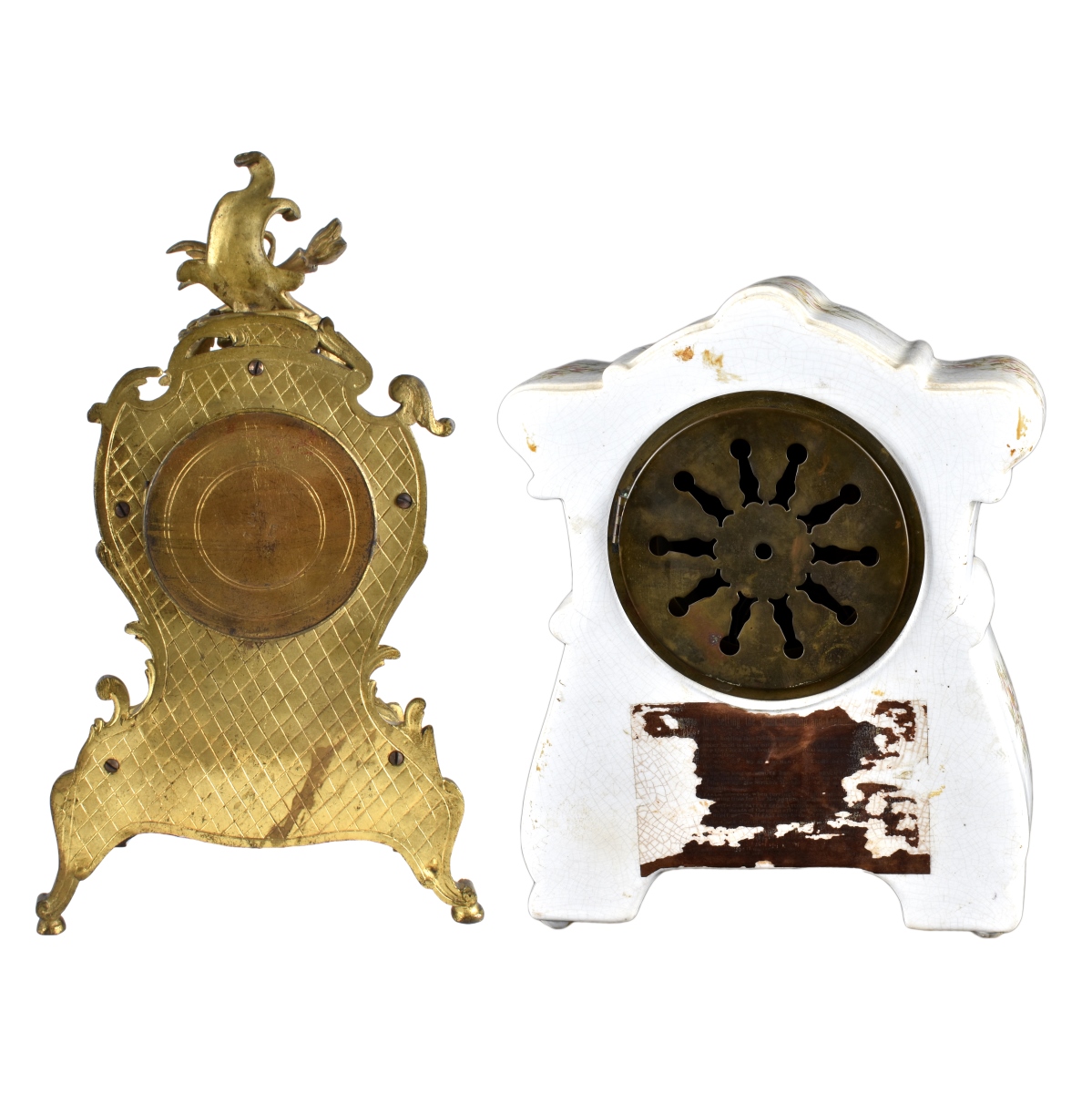 Grouping of Two (2) Antique Clocks