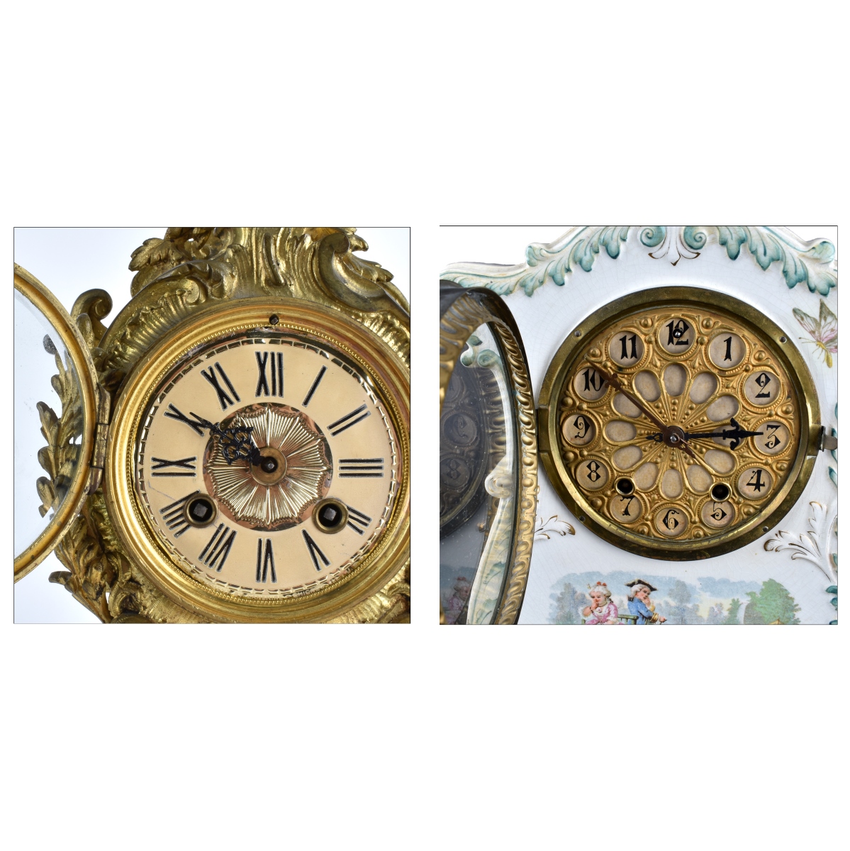 Grouping of Two (2) Antique Clocks