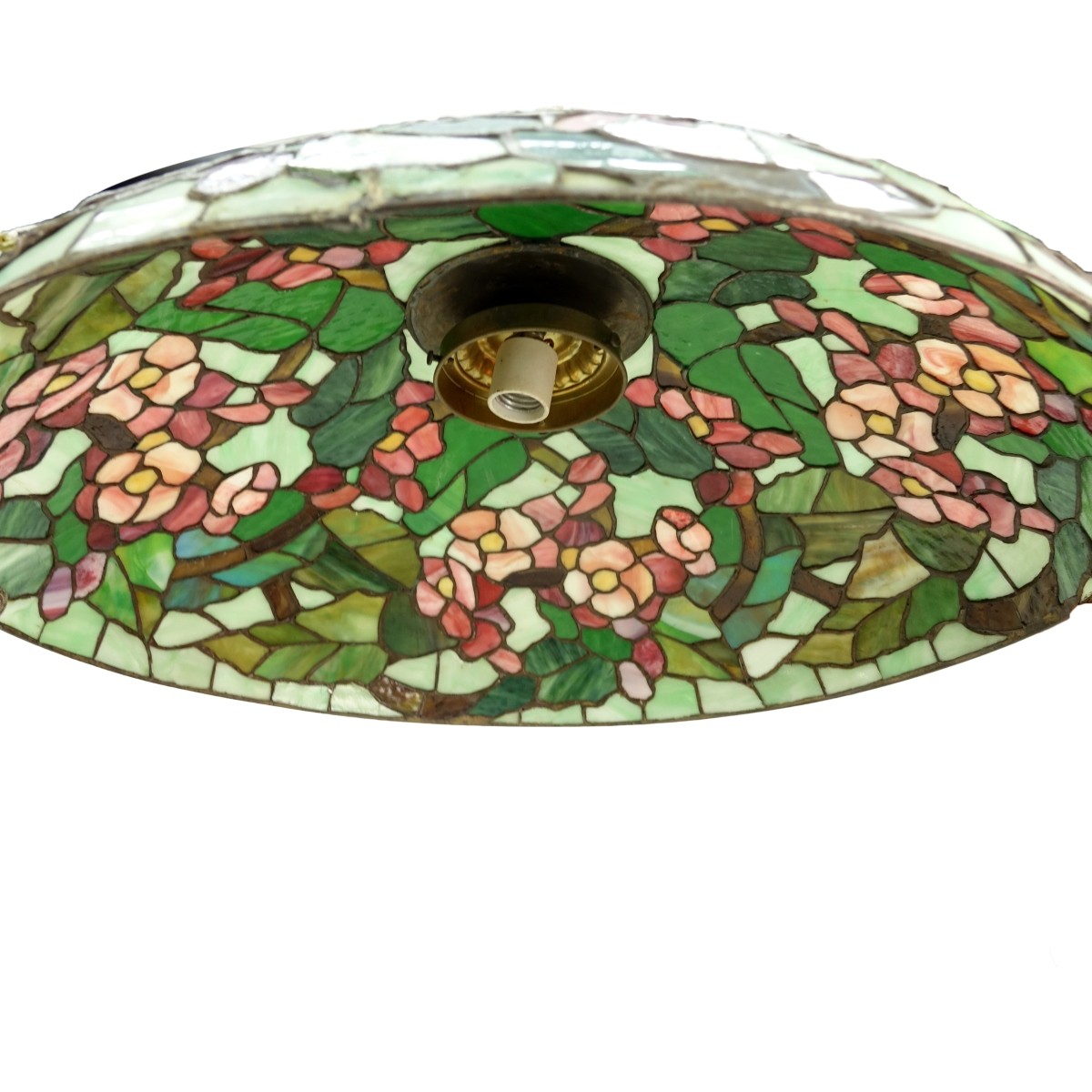 20th Century Leaded Glass Light Fixture