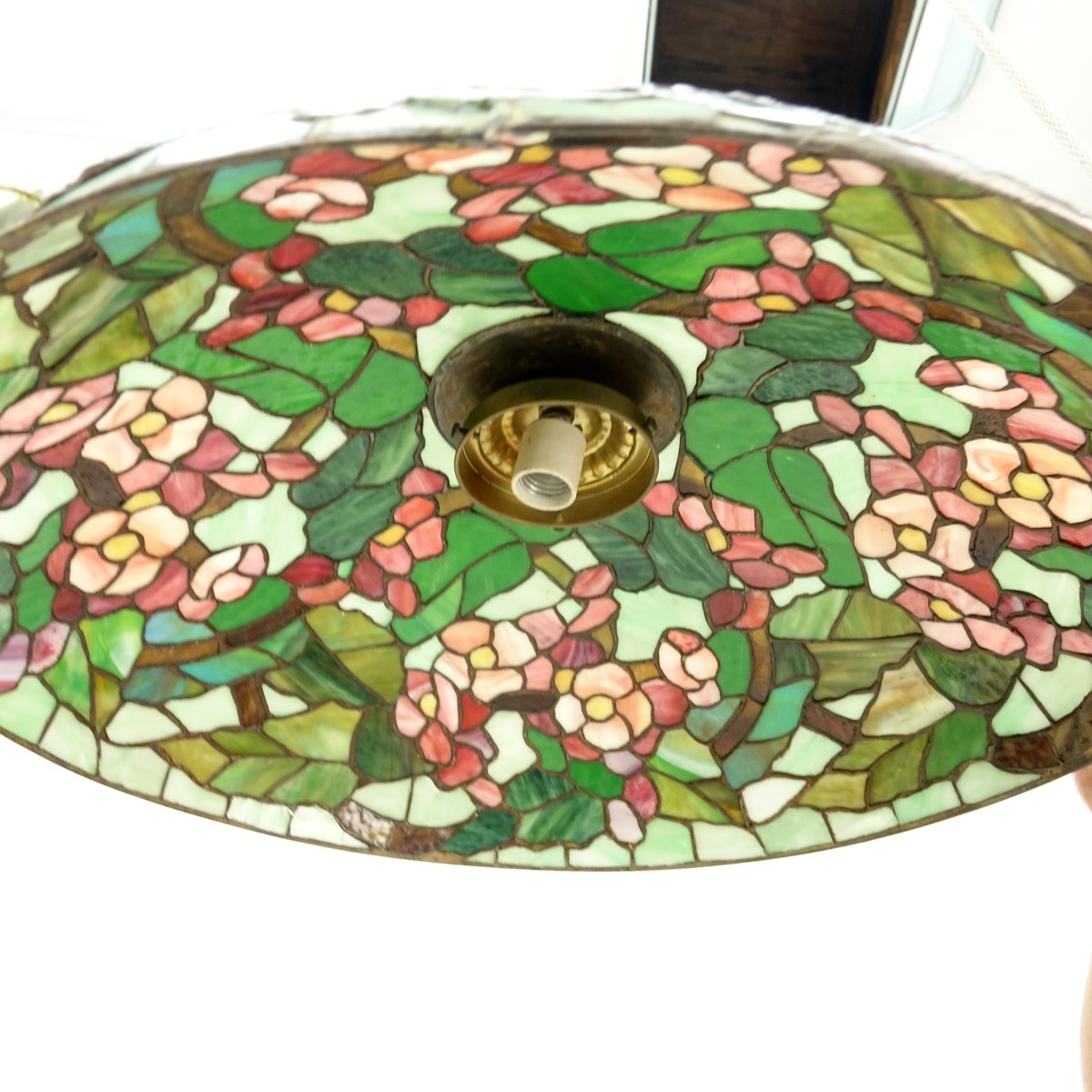 20th Century Leaded Glass Light Fixture