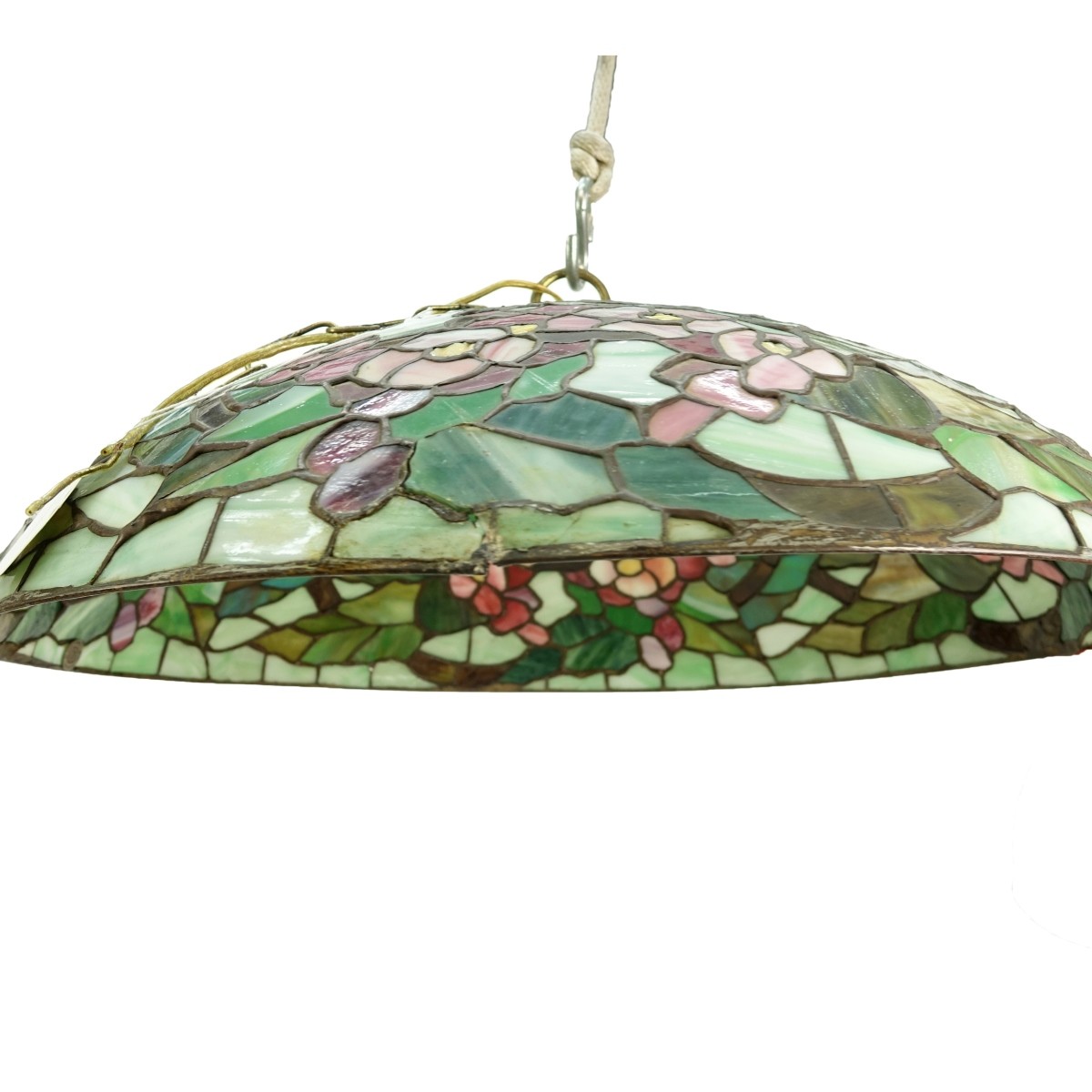 20th Century Leaded Glass Light Fixture