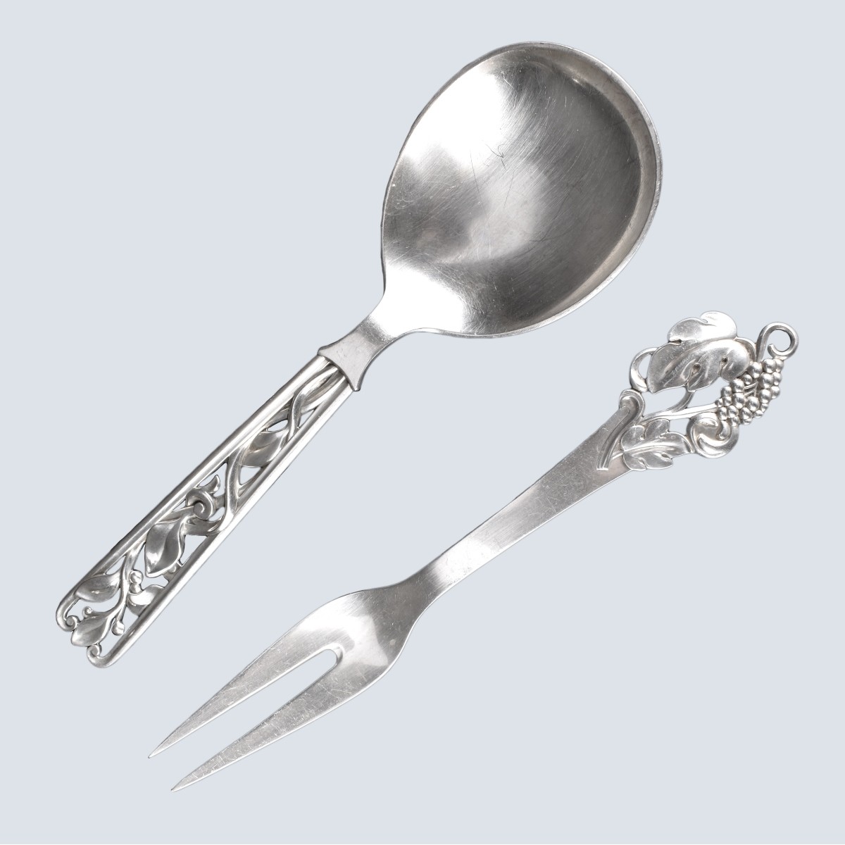 Two (2) Danish Sterling Silver Flatware