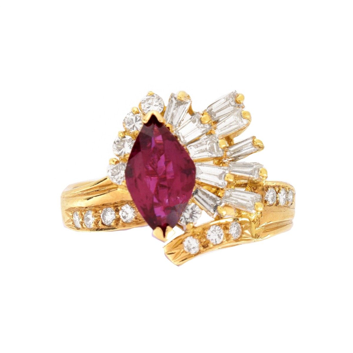 Ruby, Diamond and 18K Ring