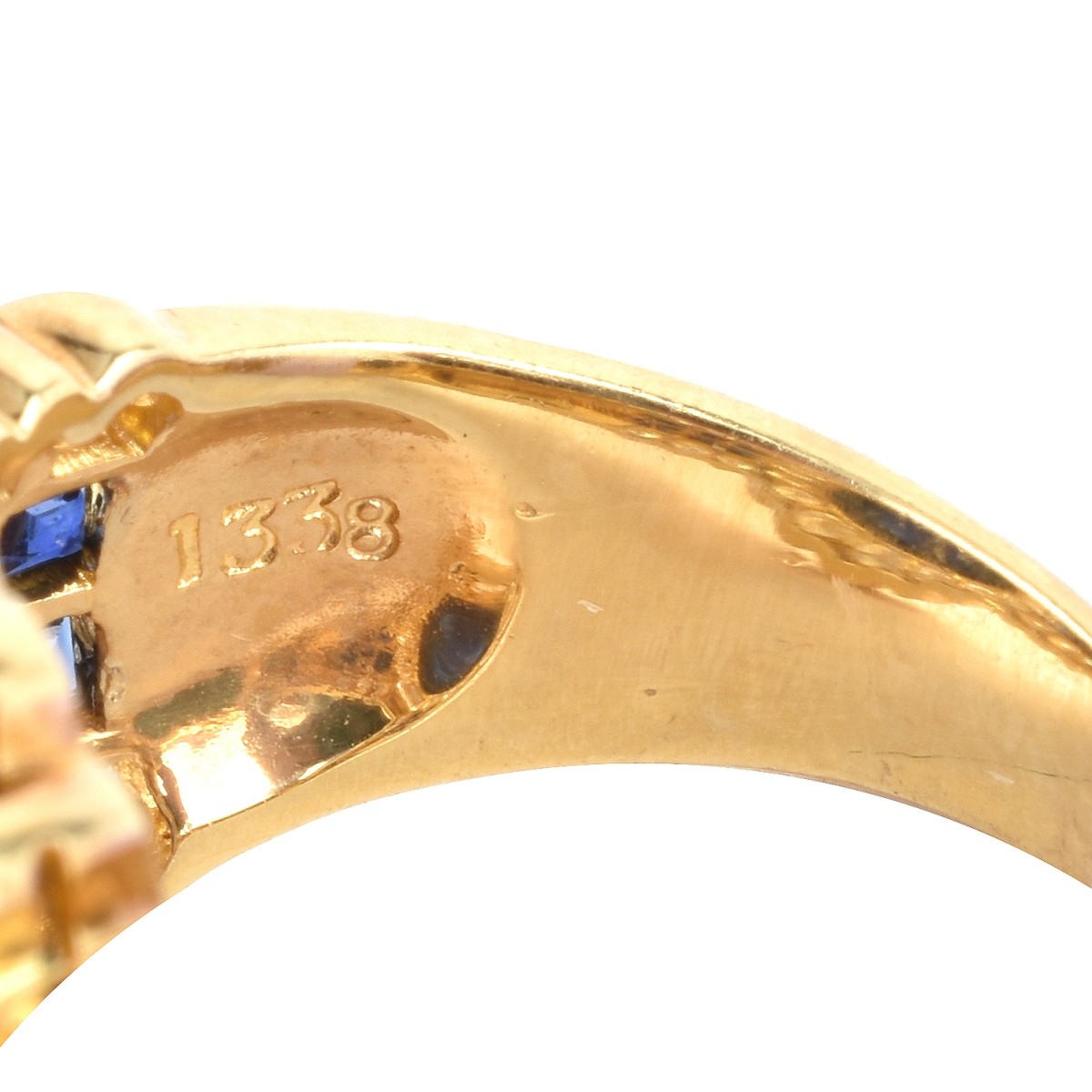 Sapphire, Diamond and 18K Ring