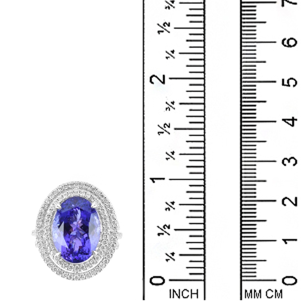 Tanzanite, Diamond and 18K Ring