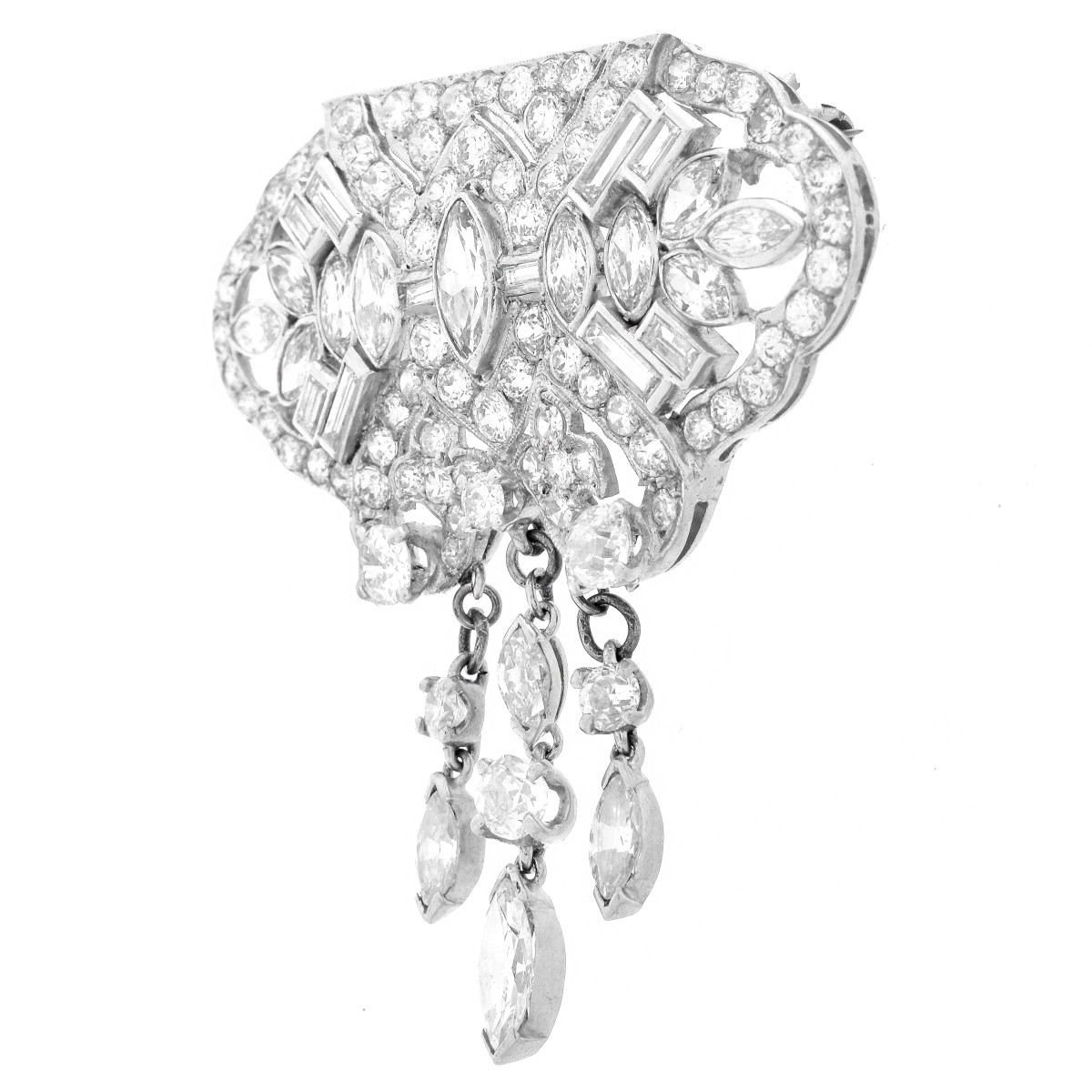 Art Deco Diamond and Platinum Brooch