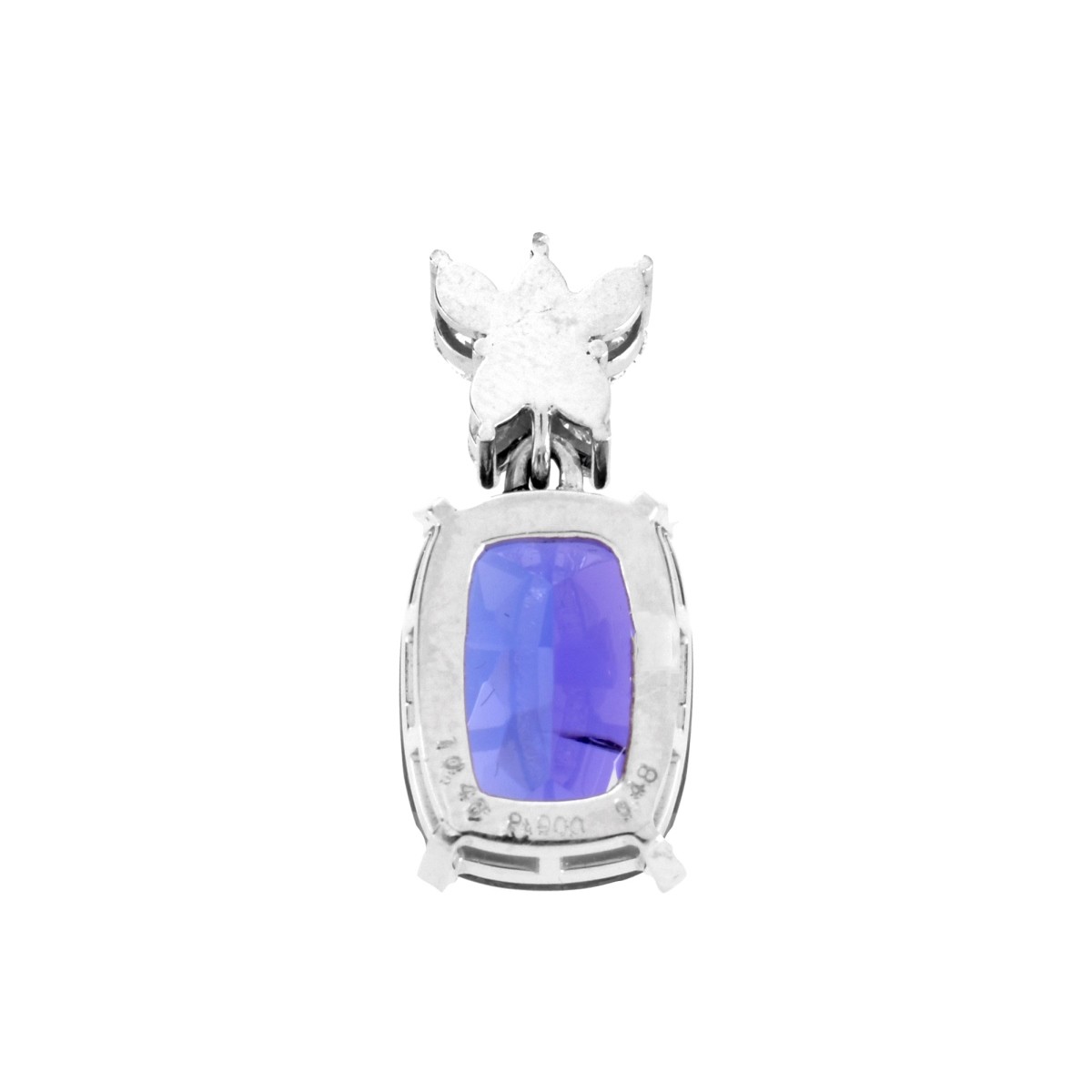 Tanzanite, Diamond and Platinum Pendant