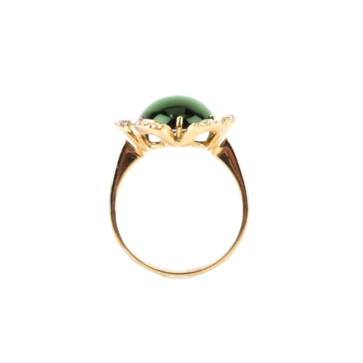 Tourmaline, Diamond and 18K Ring