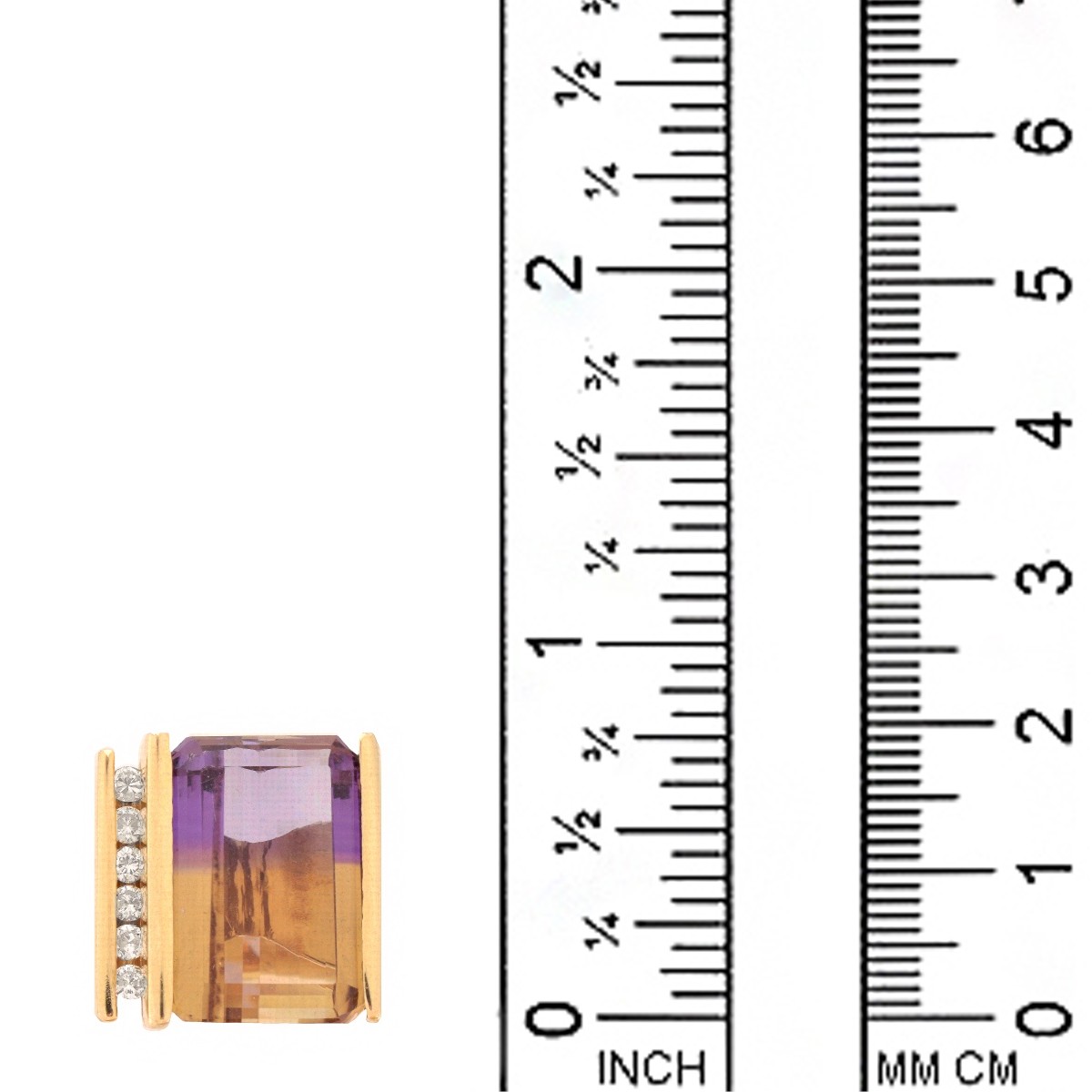 Ametrine, Diamond and 14K Ring