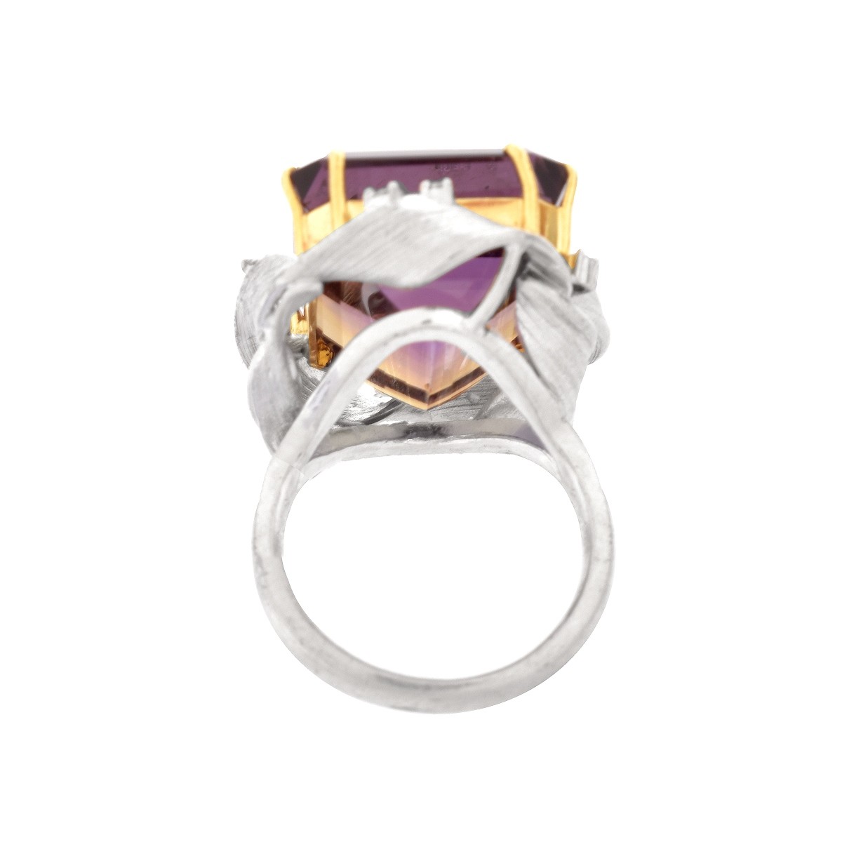 Ametrine, Diamond, 18K and Platinum Ring