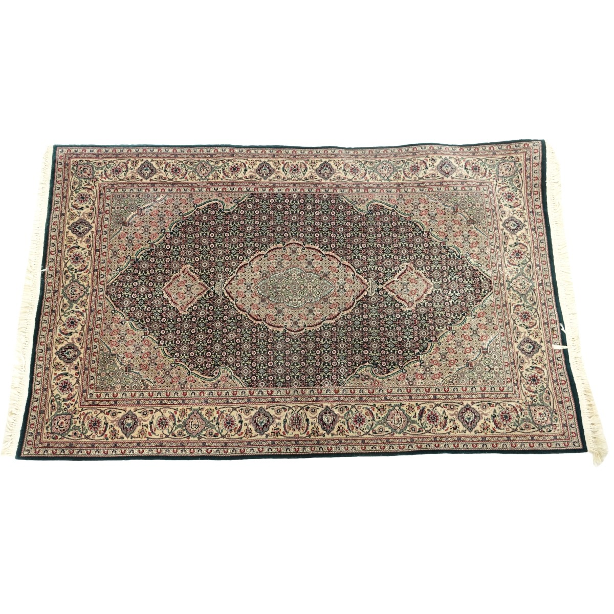 Semi Antique Persian Tabriz Mahi Style Rug