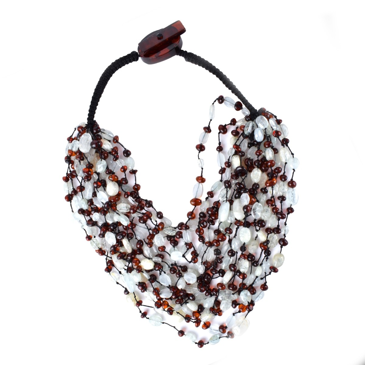 Eva Nueva Amber and Quartz Necklace