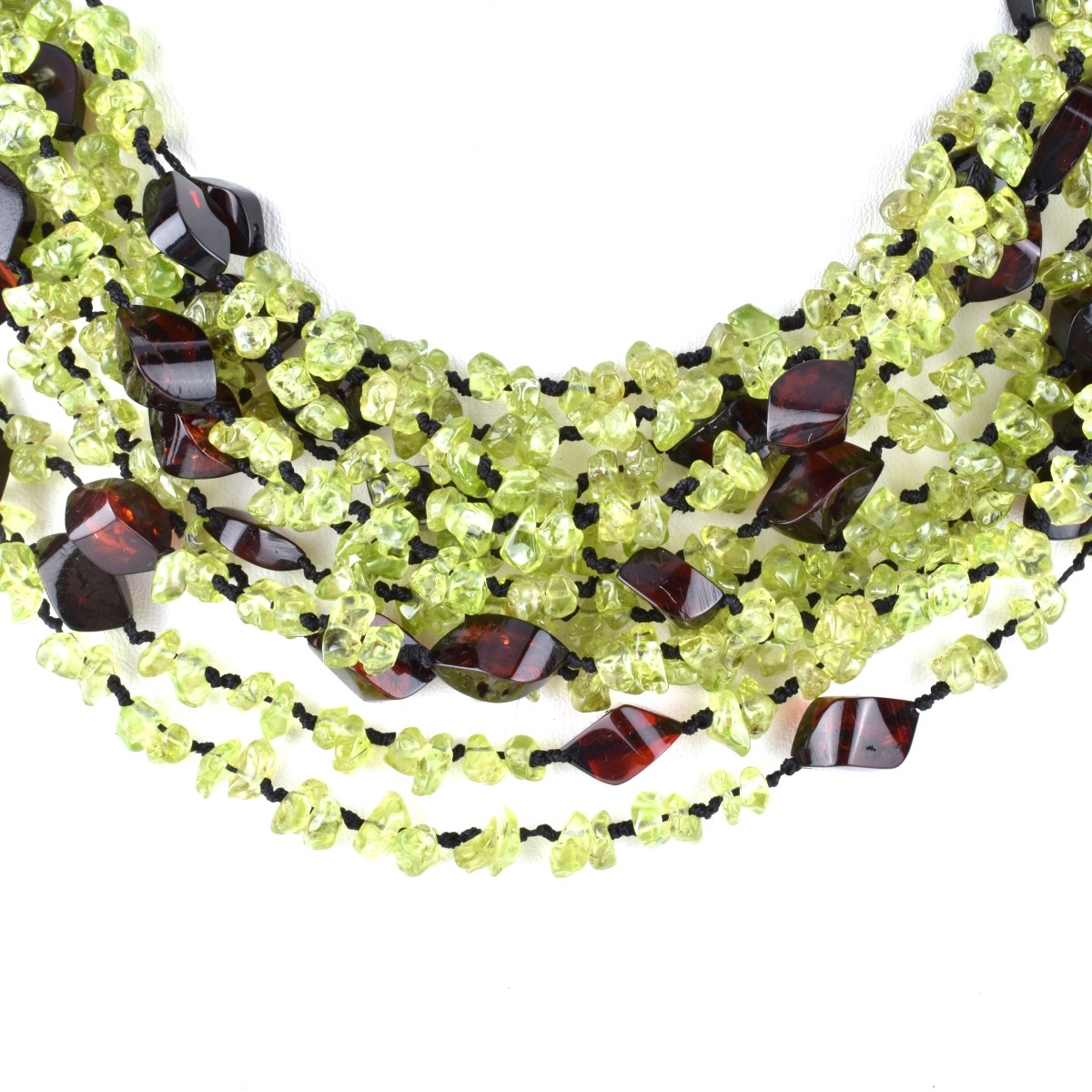 Eva Nueva Amber and Peridot Necklace