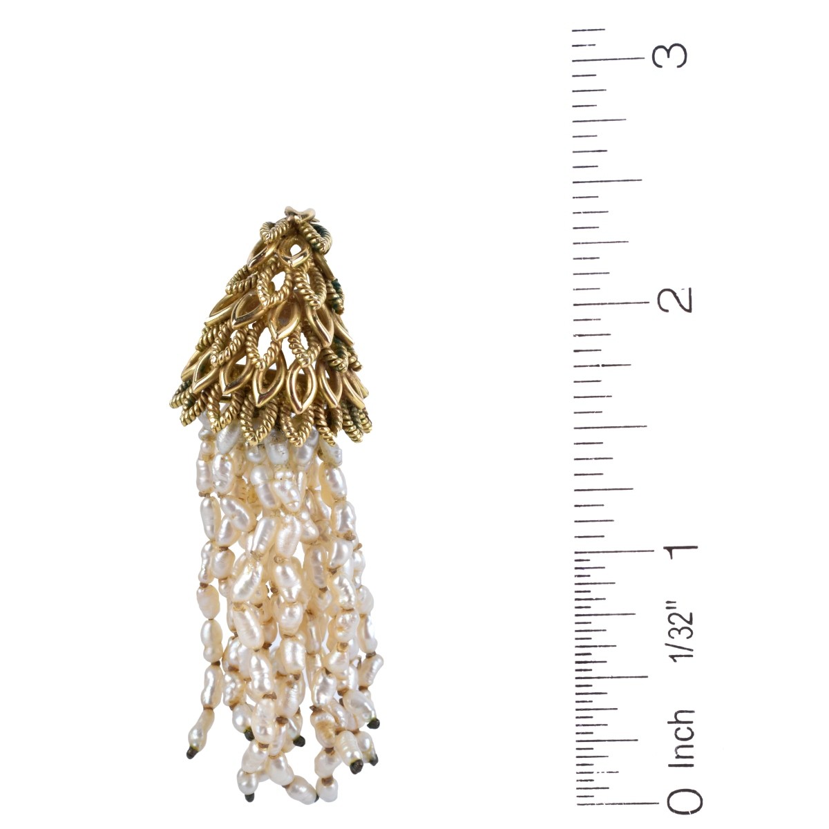 Seed Pearl and 14K Earrings