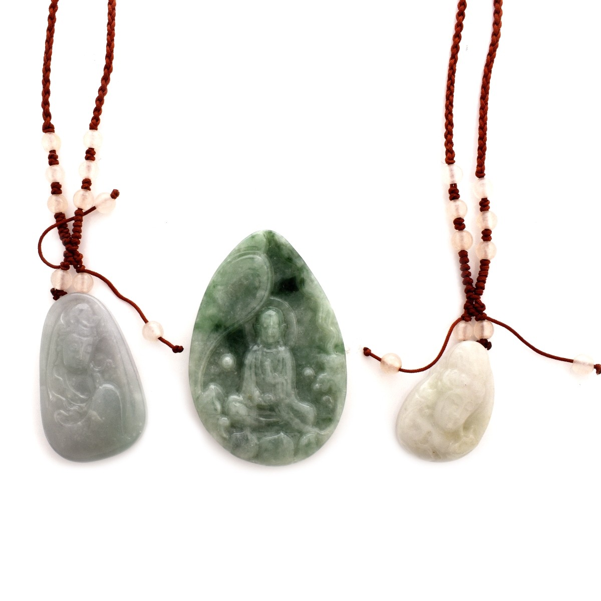 Three Hardstone Pendants