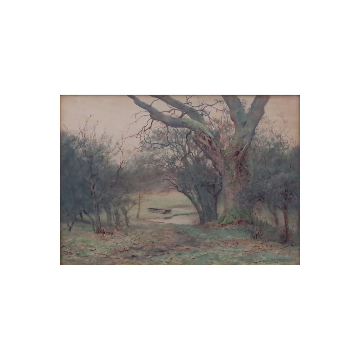 Wilmot Pilsbury, British (1840-1908) Watercolor "T